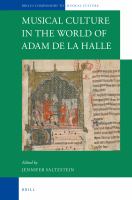 Musical Culture in the World of Adam de la Halle.
