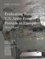 Evaluating future U.S. Army force posture in Europe Phase I report /