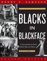 Blacks in blackface a sourcebook on early black musical shows /