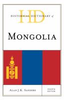 Historical dictionary of Mongolia