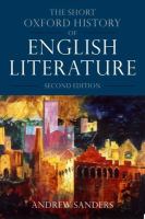 The short Oxford history of English literature /