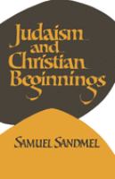 Judaism and Christian beginnings /