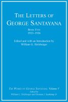 The letters of George Santayana