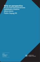Siria en perspectiva de una crisis internacionalmente mediatizada a la reconstrucción física y política /