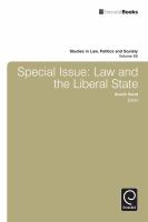 Special Issue : Law and the Liberal State.