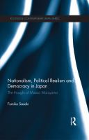 Nationalism, Political Realism and Democracy in Japan : The Thought of Masao Maruyama.