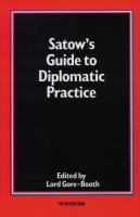 Satow's Guide to diplomatic practice.