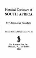 Historical dictionary of South Africa /