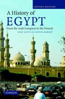 A history of Egypt : from the Arab conquest to the present /