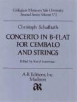 Concerto : in B-flat, for cembalo and strings /