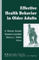 Effective Health Behavior in Older Adults.
