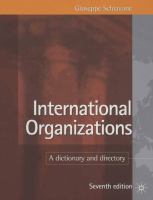 International organizations a dictionary and directory /