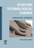 Studying Technological Change : A Behavioral Approach.