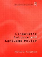 Linguistic culture and language policy /