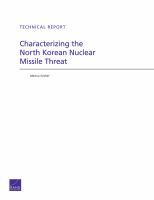 Characterizing the North Korean nuclear missile threat