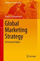 Global Marketing Strategy An Executive Digest /