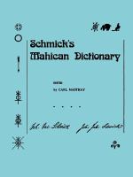 Schmick's Mahican dictionary /