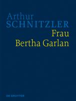 Frau Bertha Garlan historisch-kritische Ausgabe /