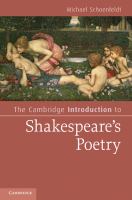 The Cambridge introduction to Shakespeare's poetry /