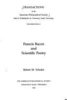 Francis Bacon and scientific poetry /