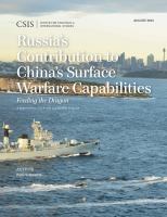 Russia's contribution to China's surface warfare capabilities feeding the dragon /