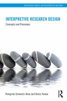 Interpretive research design concepts and processes /