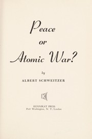 Peace or atomic war?