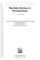 Nutrition Services in Perinatal Care : Second Edition.