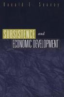 Subsistence & Economic Development.