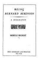 Being Bernard Berenson : a biography /