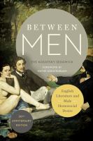 Between men : English literature and male homosocial desire /