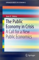 The Public Economy in Crisis A Call for a New Public Economics /