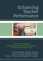 Enhancing Teacher Performance : A Toolbox of Strategies to Facilitate Moving Behavior from Problematic to Good and from Good to Great.