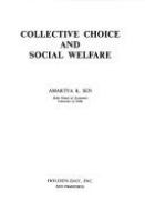 Collective choice and social welfare /