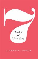 Seven modes of uncertainty /