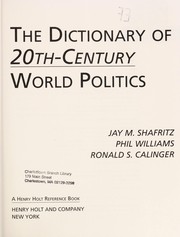 The dictionary of 20th-century world politics /