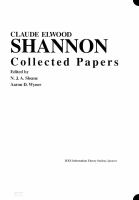 Claude Elwood Shannon : collected papers /