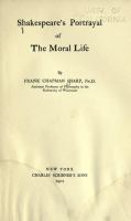 Shakespeare's portrayal of the moral life /