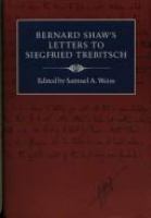 Bernard Shaw's letters to Siegfried Trebitsch /