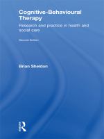 Cognitive-behavioural therapy research and practice in health and social care /