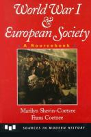 World War I & European society : a sourcebook /