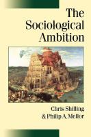 The sociological ambition elementary forms of social and moral life /