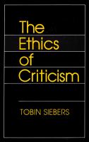 The ethics of criticism