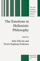 The Emotions in Hellenistic Philosophy.