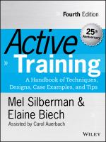 Active training a handbook of techniques, designs, case examples and tips /