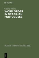 Word order in Brazilian Portuguese