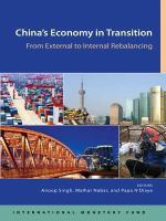 China's Economy in Transition : From External to Internal Rebalancing.