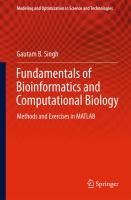 Fundamentals of Bioinformatics and Computational Biology Methods and Exercises in MATLAB /