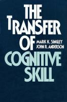 The transfer of cognitive skill /