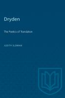 Dryden : the poetics of translation /